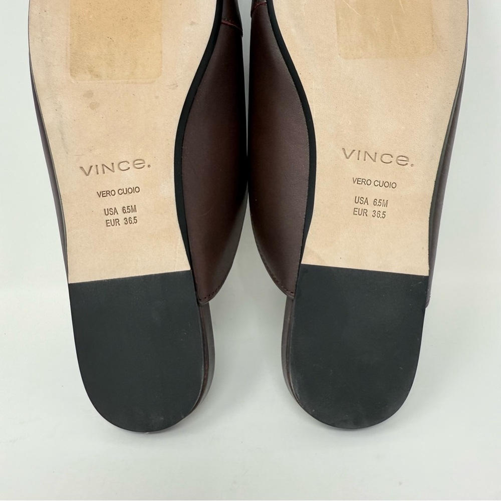 New Vince Minetta Leather Loafer Mule Chili Brown Sz 6.5 - Picture 13 of 13